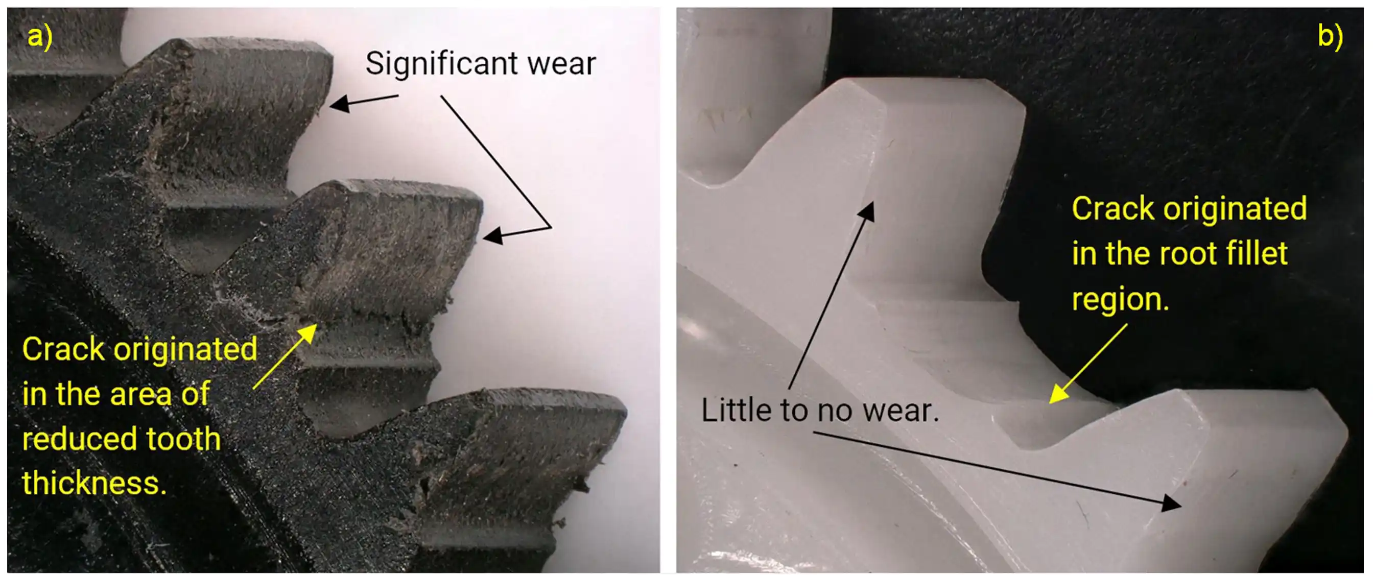 Plastic gear wear